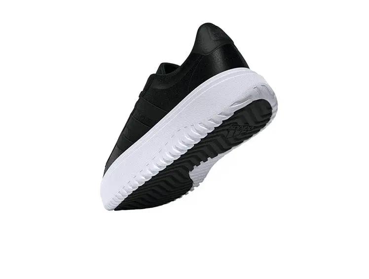 Zapatilla Adidas Grand Court Plataforma Cuero Mujer Negro