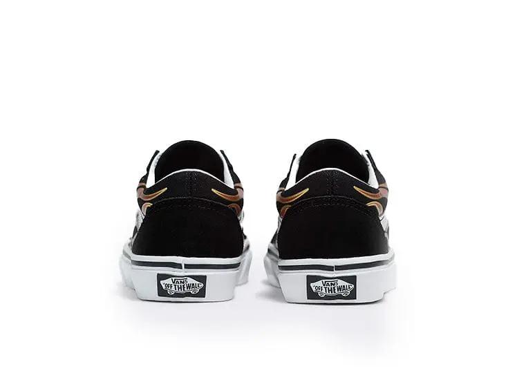 Zapatilla Vans Old Skool (Glossy Flame) Junior Negro