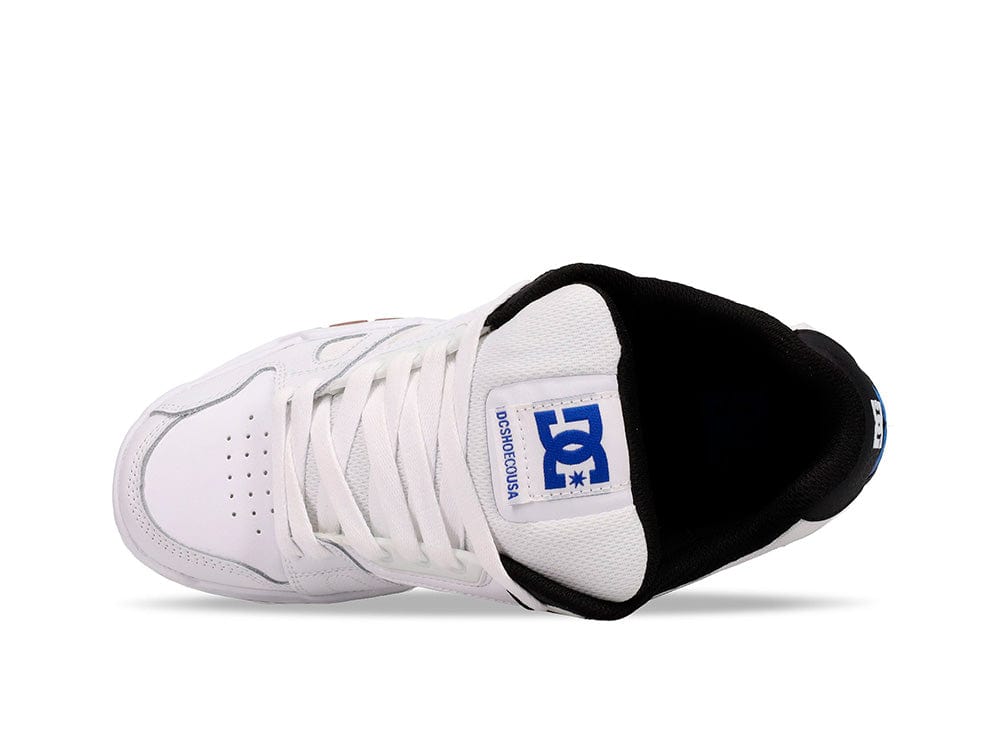 Zapatilla Dc Stag Hombre Blanco Negro Suela Blanco Gum