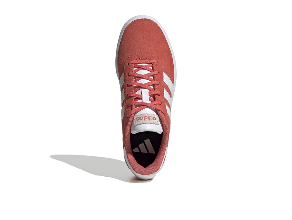 Zapatilla Adidas Court Plataforma Suede Mujer Coral - Blanco